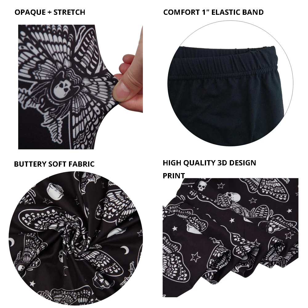 sugar skull printed leggings for women  (6)