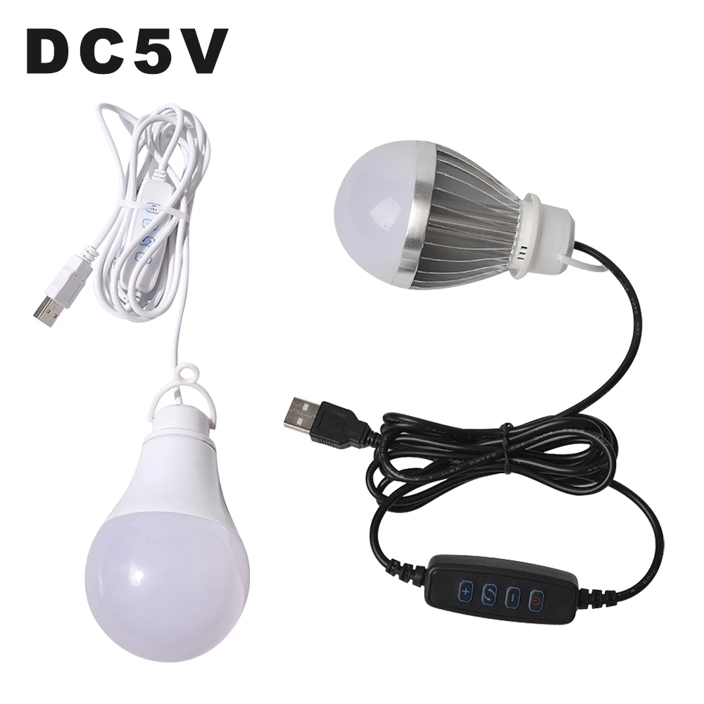 herten feedback Interessant Dc5v Led Light Bulb Stepless Dimming With On/off Switch 10w Usb Dimmable  Hanging Lamp Emergency Led Bulbs For Nightwork Camping - Led Bulbs & Tubes  - AliExpress