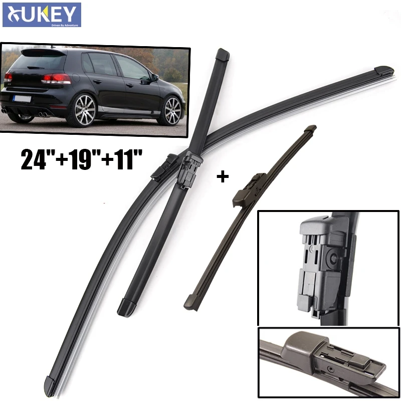 Xukey Windshield Windscreen Wiper Blades For VW GOLF 6 Hatchback 2008