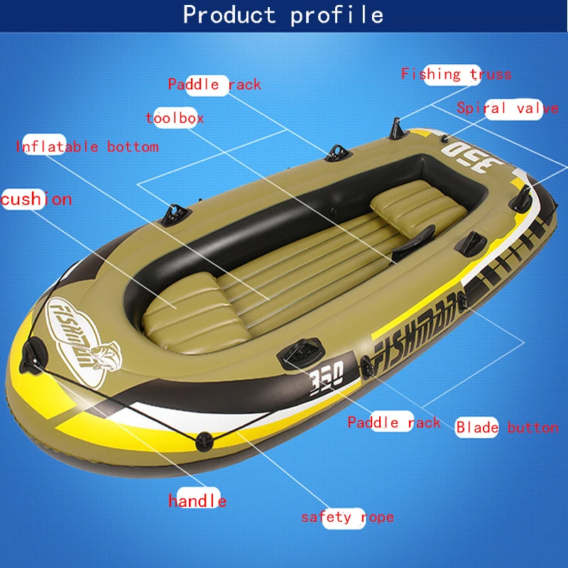 Intex Excursion 2-4-Person Inflatable Boat Set with Aluminum Oars and High Output Air Pump (Latest Model)