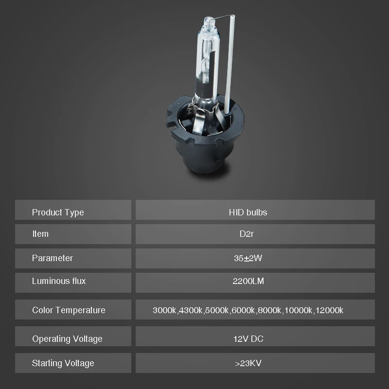 Racbox HID ксеноновая лампа D2R D4R 35W ксеноновая HID-лампа Globle Светильник 3000K 4300K 5000K 6000K 8000K 12000K автомобильный мигающий головной светильник