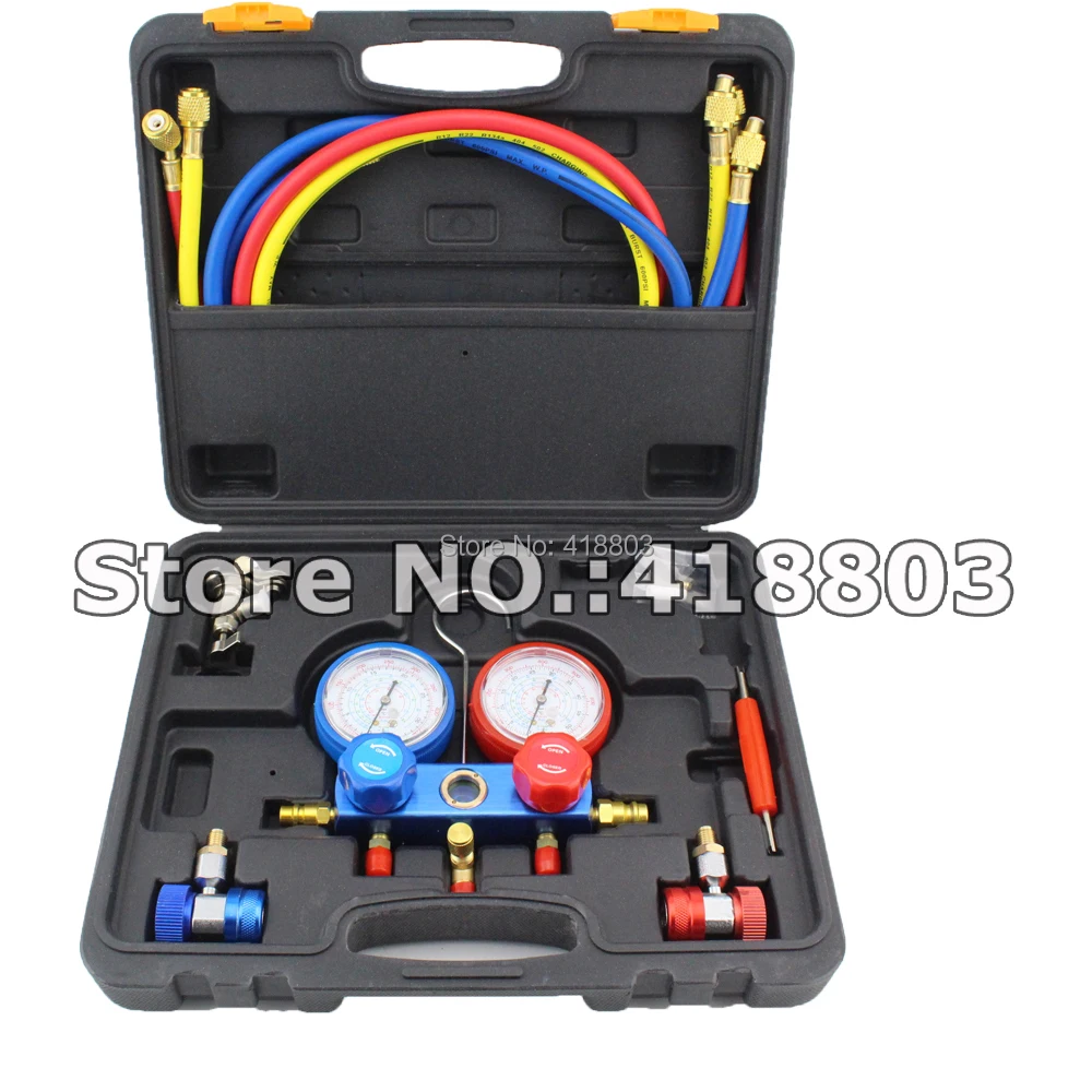 

High Quality R134A Manifold Gauge & Feron-Adding Gauge For R134A Cooling System Testing Tool