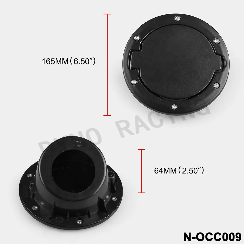 For 07-16 Jeep Wrangler JK Black Fuel Filler Door Cover Gas Tank Cap 2//4 Door