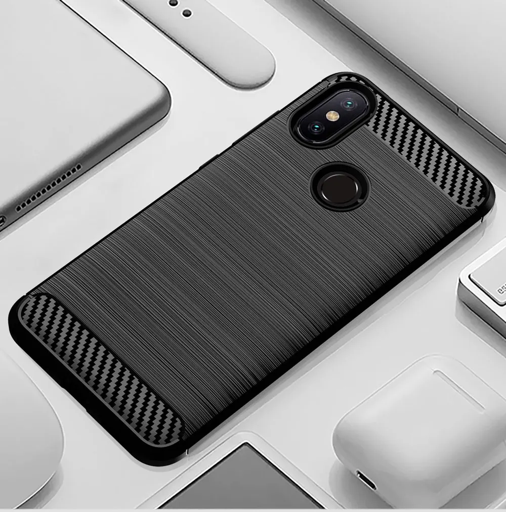 

Phone case For Xiaomi Mi A2 6X Mi6X MiA2 A 2 6 X Xiaomi6X XiaomiA2 Silicone Rugged Armor Soft Fiber Cover Carbon Fundas Coque
