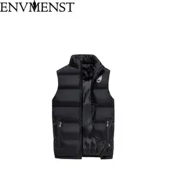 Envmenst 2018 зимний жилет мужской жилет Warmening Свободные рукавов воротник-стойка мужской жилет плюс Размеры 6XL пальто для мужчин