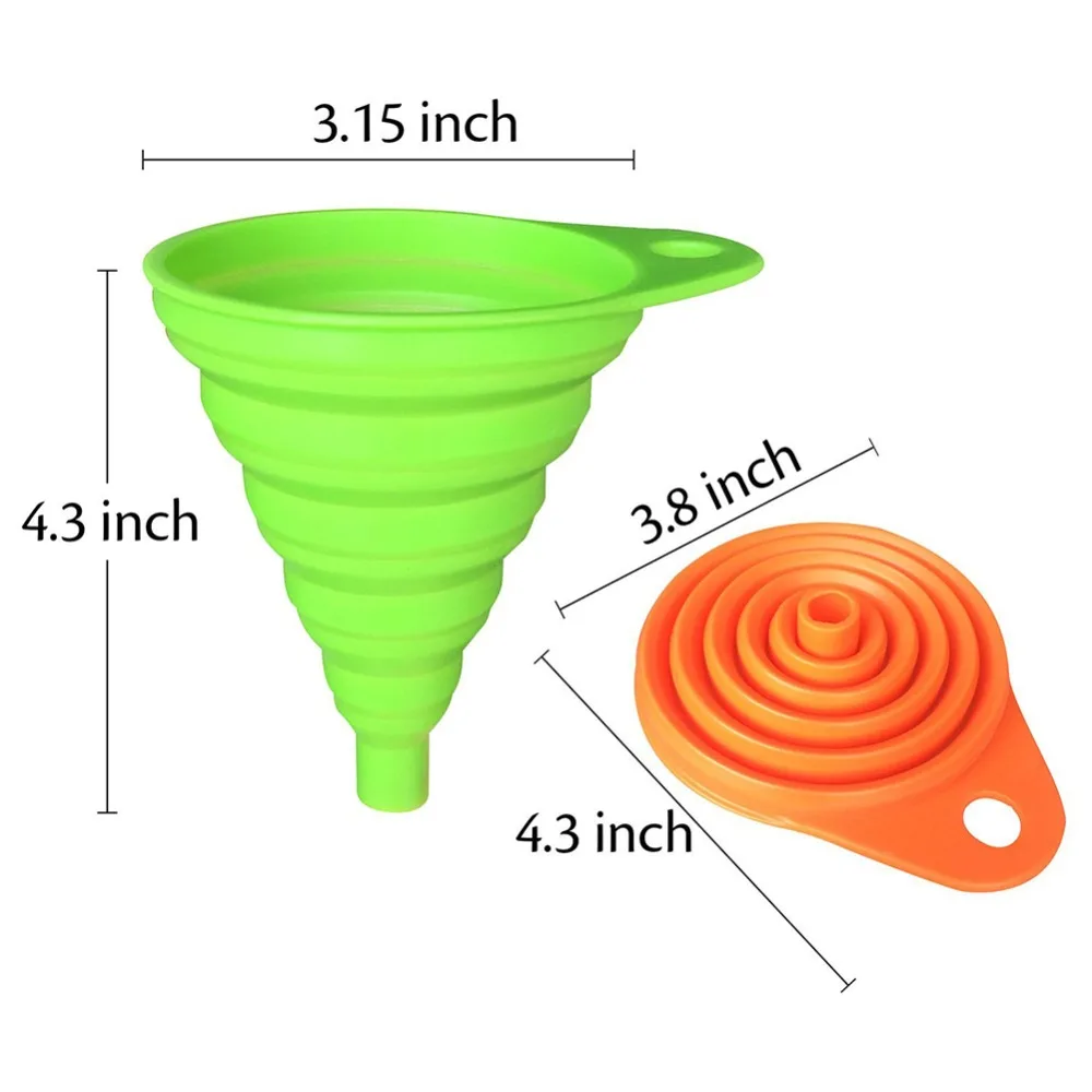 1 шт., портативная складная силиконовая воронка, масло, мед, воронки для жидкости, Складная воронка для вина, воронка, воронка, инструменты для приготовления пищи, кухонные гаджеты