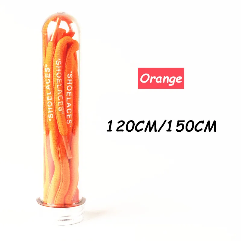 Orange Новые "шнурки" овальные шнурки с биркой с логотипом на молнии для белого цвета "десять" шнурки для кроссовок шнурки для ботинок овальные шнурки - Цвет: Orange