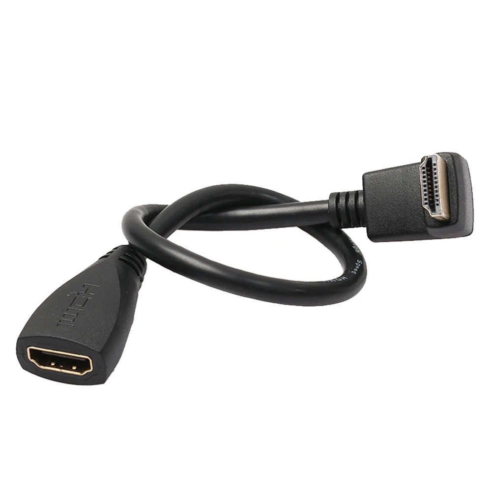 

0.3m 90 Degrees Angle HDMI Male to HDMI Female Connector Cable Adapter Extender Converter adaptador for PC TV Laptop DVD Player