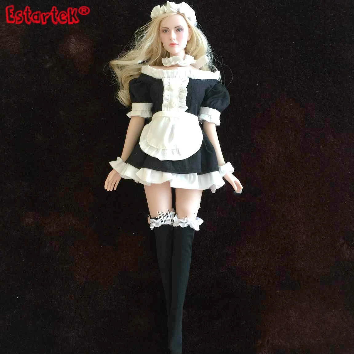

Estartek 1/6th Scale Apron Dress Sexy Maid Dress Uniform 1:6 Clothes Accessories for 12" PH OE UD Female Action Figure DIY
