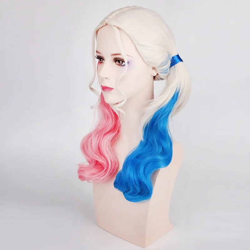 Cosplay&ware Movie Harley Quinn Cosplay Synthetic Wig Mixed Color Blue And Pink Ombre Halloween Party Long Wavy Allaosify -Outlet Maid Outfit Store HTB10bYQXozrK1RjSspmq6AOdFXa1.jpg