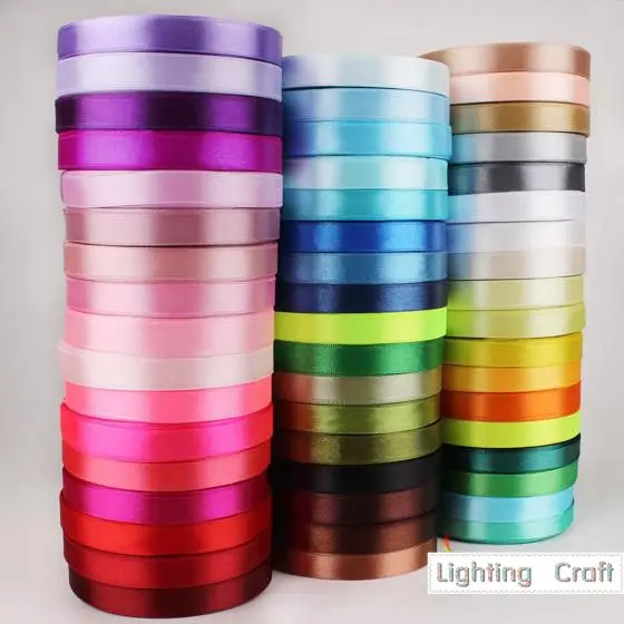 5/8" (16mm) single side Satin Ribbon reel tape 250y/lot ( 25y*10pcs) for wedding celebration and craft diy