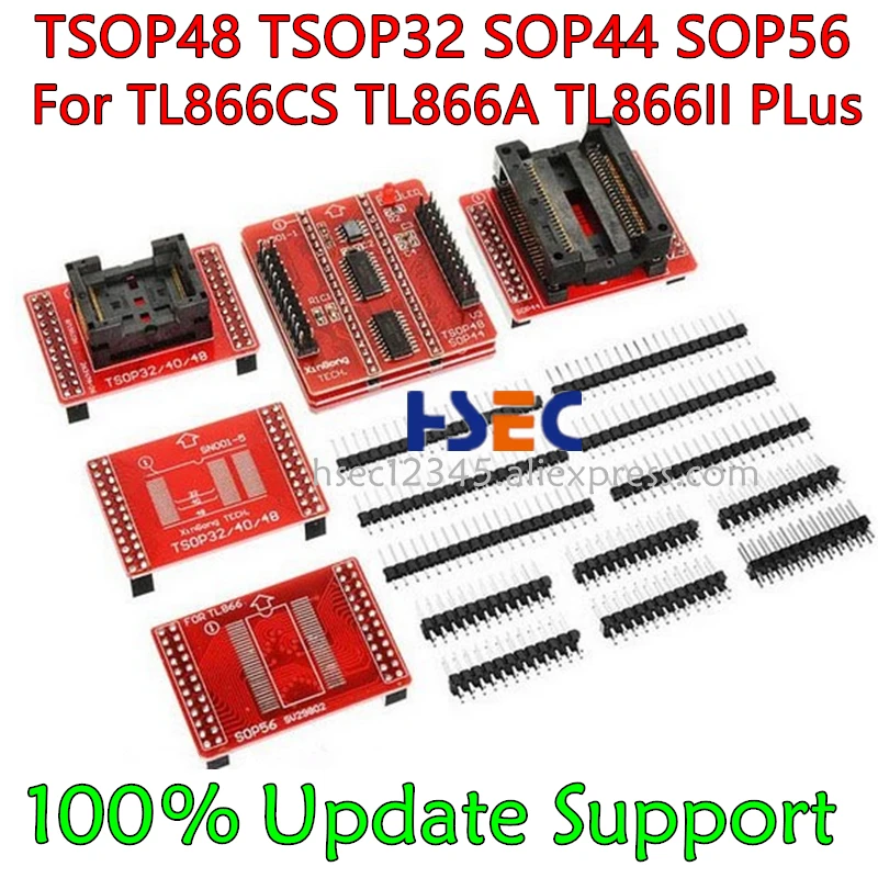 8 шт. V3 TSOP48/40/32 Разъем SOP44/56 адаптер XGecu TL866II плюс MiniPro TL866CS/Tl866 USB Универсальный программатор