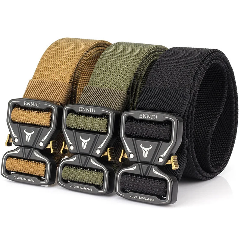 Military Survival Belt Tactical Heavy Duty Nylon Belts Army Combat