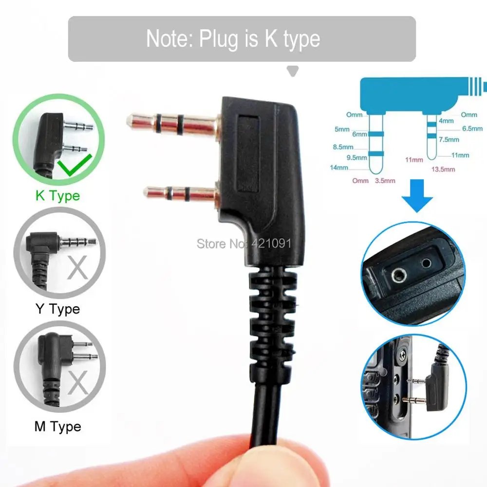 Handheld Microphone Speaker MIC for Kenwood TYT HYT Baofeng 8 7773