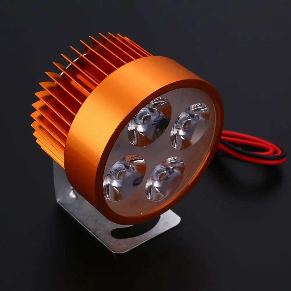 Vehemo фары мотоцикла фар e-велосипед 12 V-90 V светодиодный мото фар фары пятно света Водонепроницаемый IP44 светодиодная лампочка свет - Цвет: gold