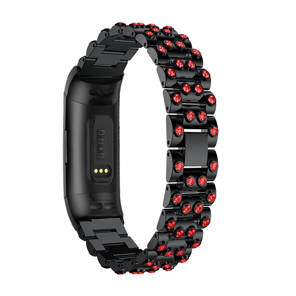 Fitbit Charge 3 модный роскошный женский браслет из нержавеющей стали ремешок с пряжкой