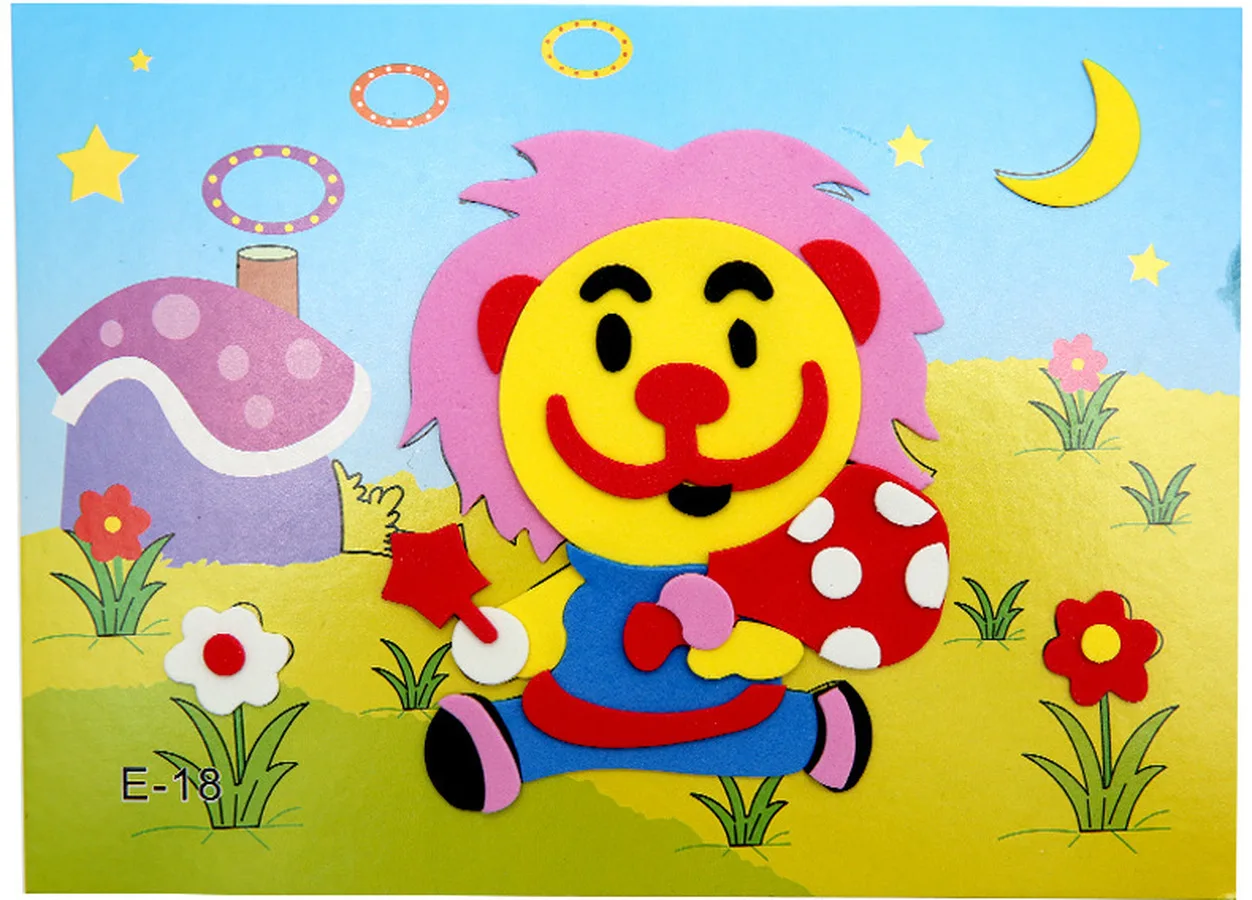 3D EVA Foam Animal Kids Sticker Kit5 Set DIY Cartoon Puzzle Stickers For Children Multi-patterns Styles Toys for Children Gift 3D EVA Foam Animal Kids Sticker Kit5 Set DIY Cartoon Puzzle Stickers For Children Multi-patterns Styles Toys for Children Gift