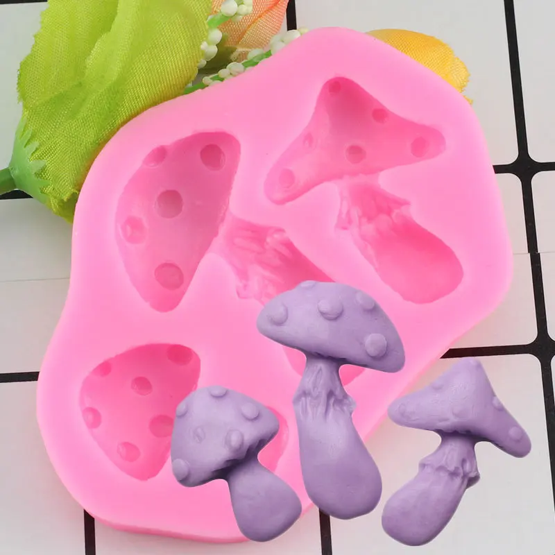 

Mujiang Mushroom Silicone Mold Sugarcraft Cake Topper Decorating Fondant Molds Cupcake Chocolate Candy Polymer Clay Soap Moulds