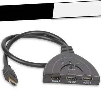 

Hot Sale 1080P HD TV Adapter Cable 3 Port HDMI Multi Display Auto Switch Hub Box Splitter for PC TV HDTV DVD PS3