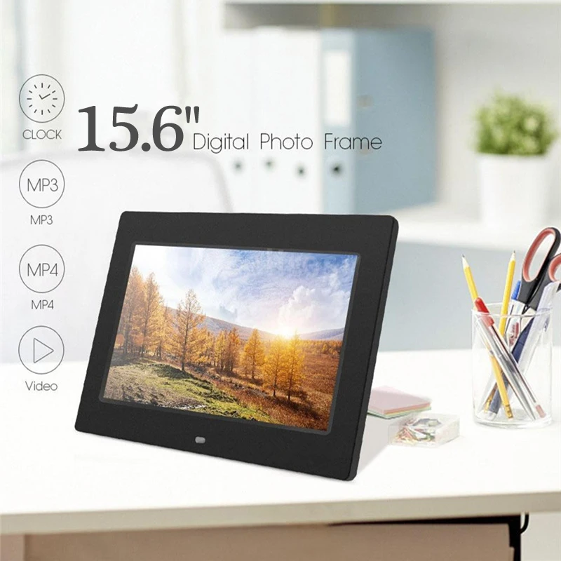 

15.6 inch HD Digital LED Photo Frames Gallery Advertising Machine with Remote Control Electronic Album Picture Music Movie