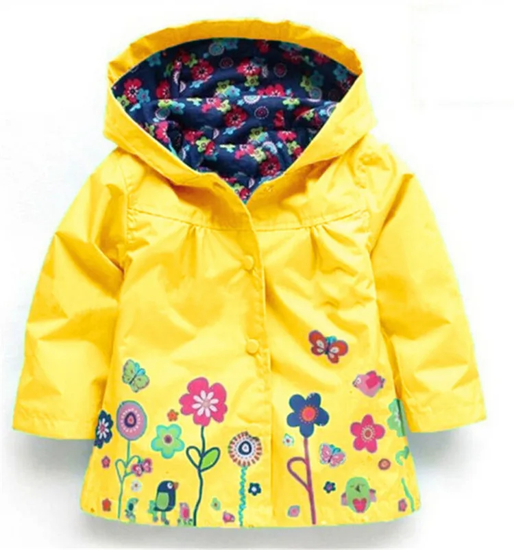 Autumn Waterproof Windbreaker For Boy Baby Trench Coat Kids Long Sleeve Jackets Children Clothing For Girls Fashion Outwear 2-6Y