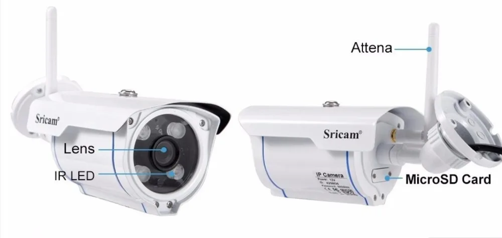 Sricam SP007 HD 720 IP камера wifi 2,4 P2P Водонепроницаемая уличная Беспроводная IP камера для смартфонов ПК