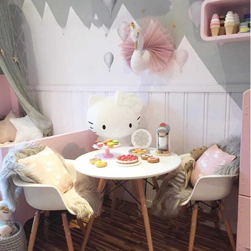 Cute-Love-3D-Golden-Crown-plush-Swan-Wall-Art-Hanging-Swan-plush-Doll-Stuffed-Toys-Animals