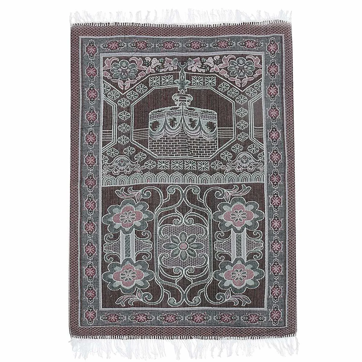Мусульманский молитвенный коврик 70x110 см молитвенный коврик хлопок пряжа полиэстер турецкий исламский арабский гобелен с кисточками