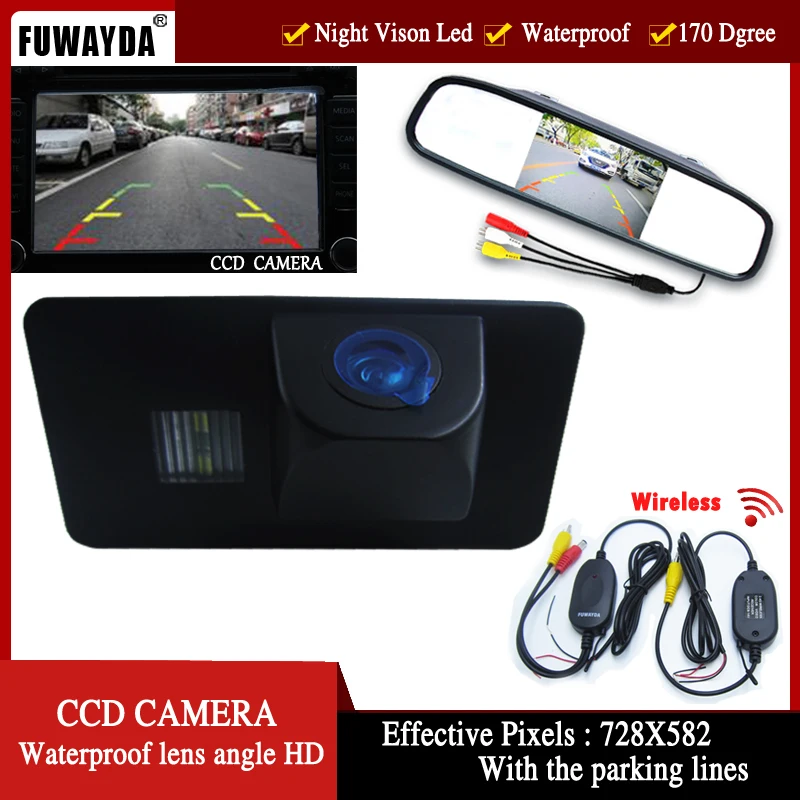 FUWAYDA WIFT CCD камера заднего вида для BMW E81 E87 E90 E91 E92 E60 E61 E62 E63 E64 X5 X6 с 4 3-дюймовым