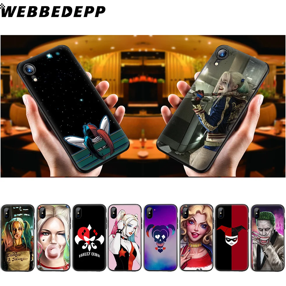 WEBBEDEPP Harley Quinn отряд самоубийц мягкий силиконовый чехол для iPhone 11 Pro Xr Xs Max X или 10 8 7 6