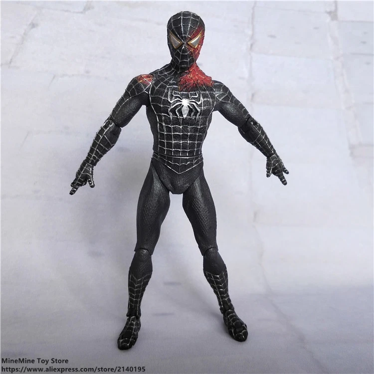 

ZXZ Marvel Avengers Black Spiderman 18cm Action Figure Anime Mini Decoration PVC Collection Figurine Toy model for children