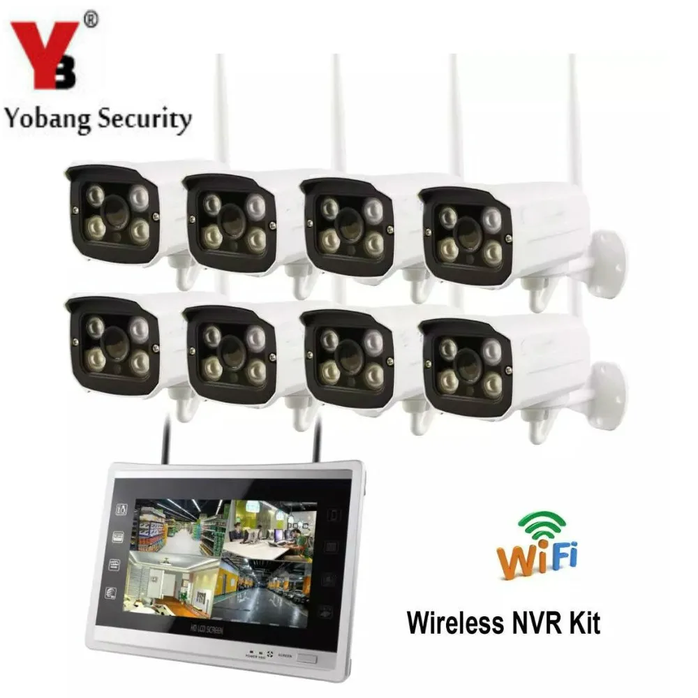 Yobang безопасность Wifi 12 дюймов монитор 8ch HD наружная Водонепроницаемая