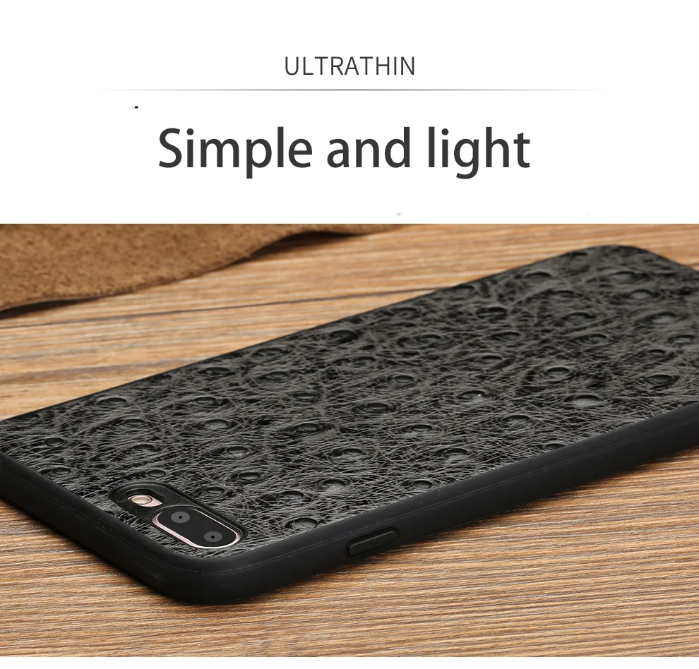 Роскошный кожаный чехол для телефона iPhone 7plus 8plus Страусиная текстура мягкая оболочка противоударный чехол для X XR XS MAX 6S Plus X5 5S SE