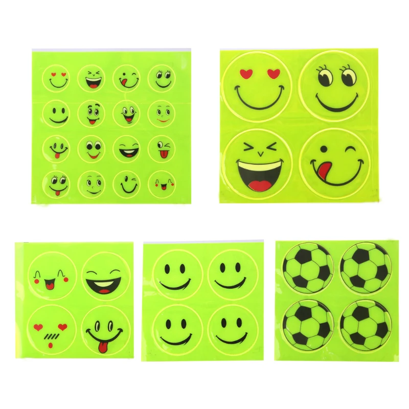 1pcs Smiling Face Pattern Reflective Sticker Funny Reflective Bicycle Sticker Night Riding Sticker decoration accessories 1pcs Smiling Face Pattern Reflective Sticker Funny Reflective Bicycle Sticker Night Riding Sticker decoration accessories