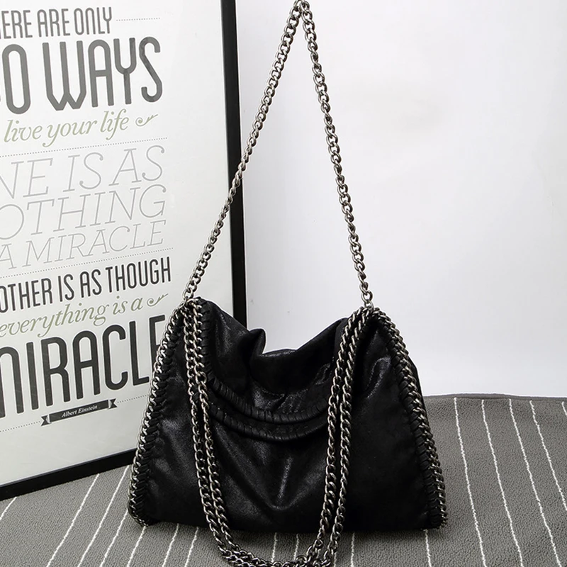 

Oswego Retro Fashion Female bag Women's Designer Handbags 2019 New Quality Matte Leather bag Chain Tote Shoulder Crossbody