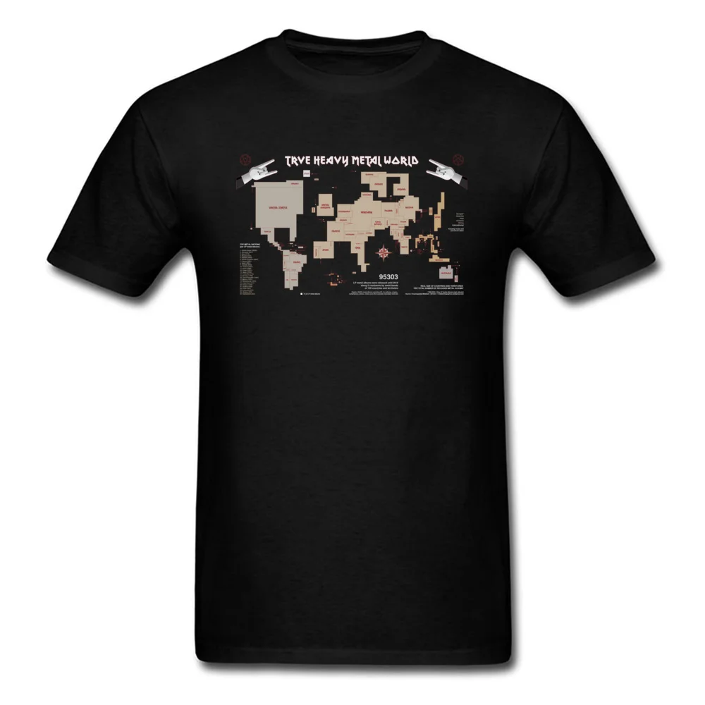 Tops Tees True Heavy Metal World Map ostern Day Short Sleeve Pure Cotton Crewneck Men T Shirt Summer Sweatshirts Prevailing True Heavy Metal World Map black
