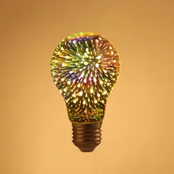 E27 светодио дный 3D красочный Творческий Декор лампа Фейерверк лампы сцены дизайн света светодио дный свет для Chirstmas крытый декора праздника