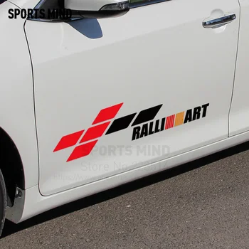 

10 Pairs Sports Mind RALLI ART Door Car Sticker Car-Styling For Ralliart Mitsubishi Outlander Asx Lancer Pajero L200 galant colt