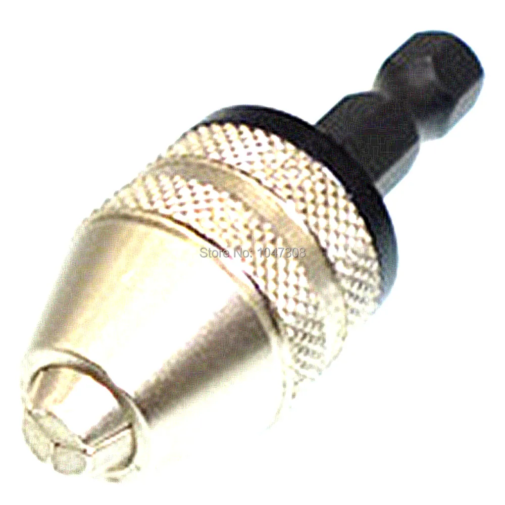 1/4" Keyless Chuck Hex Shank Mini Drill Bit Chuck Adapter Screwdriver