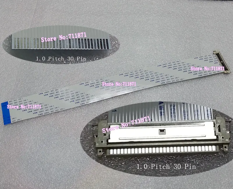 

300mm 1.0 pitch Type B 30P Flexible Flat Cable Spacing 1.0mm Reverse 30Pin soft Ribbon FFC Line 1.0mm 30P to 30 Pin FFC Cable