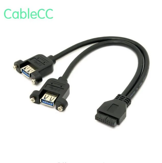 USB 3 0 два порта гнездовой винт тип крепления к материнской плате 20 контактный