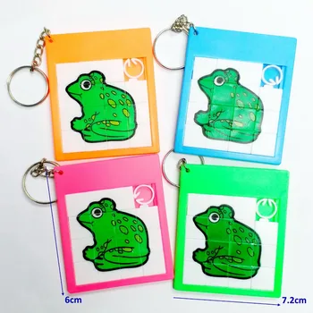 

12piece Frog Slider Puzzle with key chain Sliding 389 Party Favor Vending Gift Pinata Filler Loot Favours Gift Toys Bags Novelty