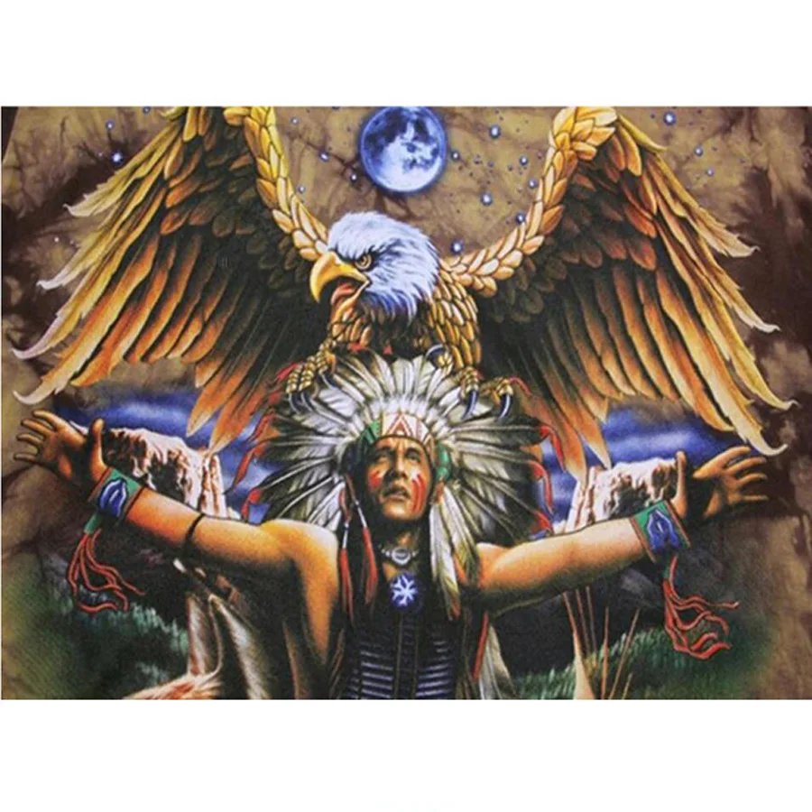 

3d diamond embroidery sale diamond painting indians eagle bird diamond mosaic 3d picture handmade rhinestone painting needlework