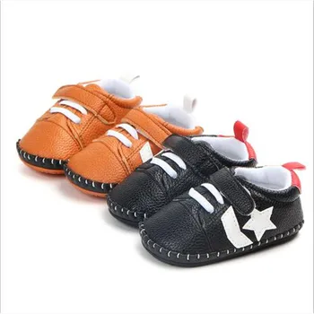 

Fashion PU Baby Shoes Hard Sole Toddler Baby Sport Shoes Boys First Walkers