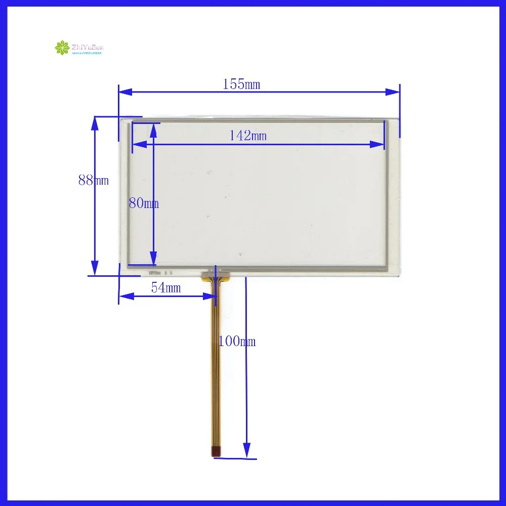 

ZhiYuSun 5PCS/LOT 155mm*88mm XWT564 this is compatible NEW 6.2inch 4 line For CarDVD touch screen panel for HSD062IDW1 display