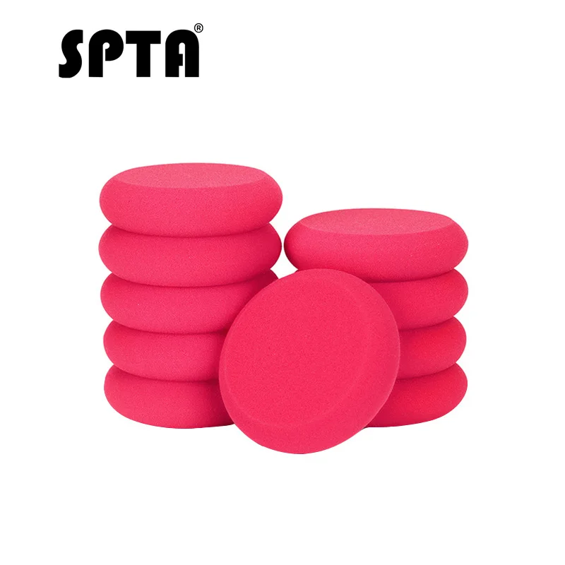 SPTA 4 дюймов ультра мягкие поролоновые аппликаторы, НЛО-форма Красный аппликатор воск и перевязочные площадки полировочные колодки для