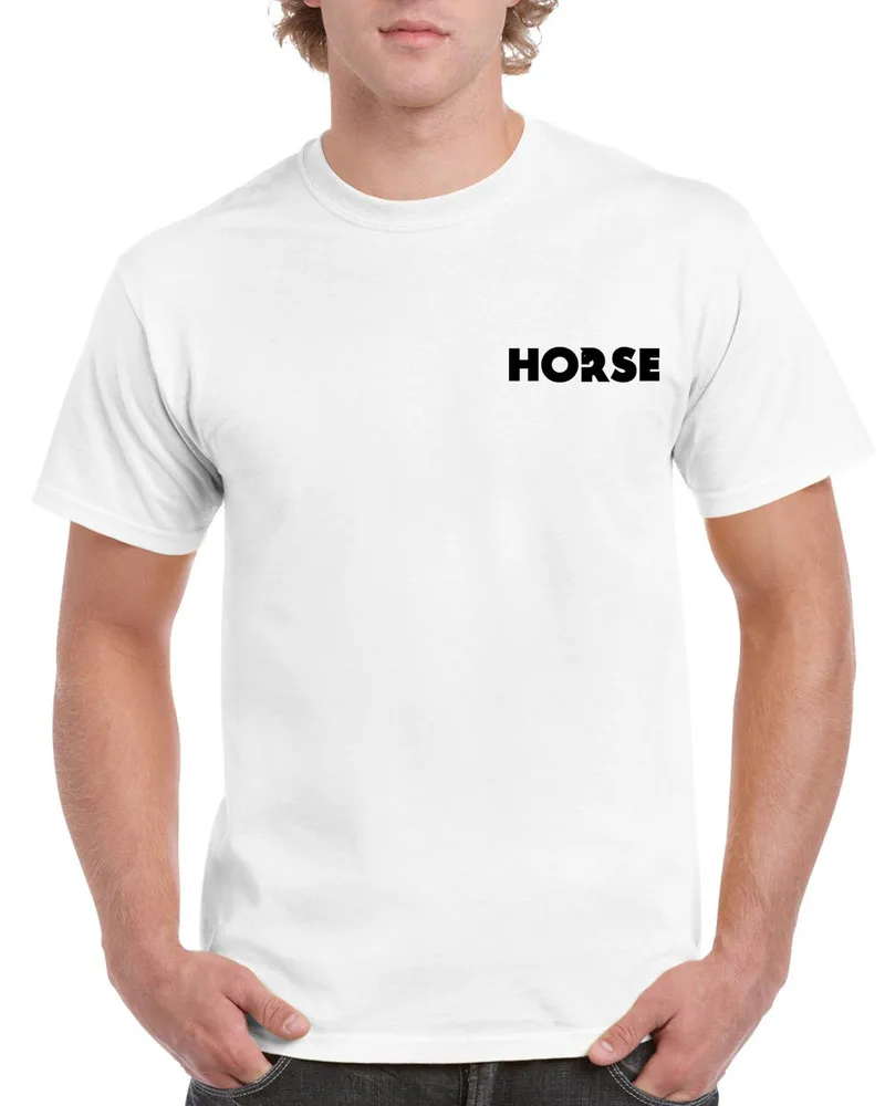 Tee Shirt Letter Horse Loose Jersey Printing Clothes Wild Print Collar