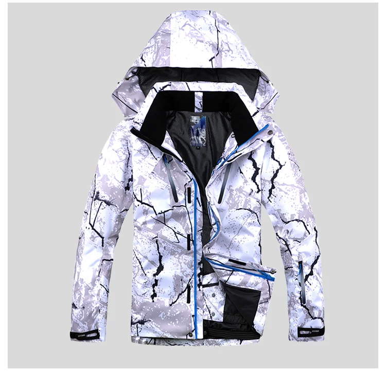 Impresión de invierno los hombres traje de esquí chaqueta de snowboard de esquí impermeable + Pantalones 2018 nuevos hombres de esquí desgaste impermeable y transpirable Impresión de invierno los hombres traje de esquí chaqueta de snowboard de esquí impermeable + Pantalones 2018 nuevos hombres de esquí desgaste impermeable y transpirable