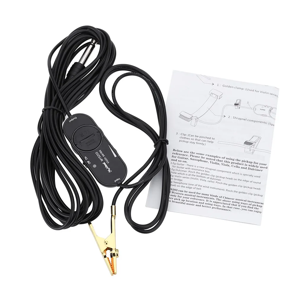 Meideal MYS203 Professional MIC Acoustic Pickup for Violin Viola Cello Saxophone and Dulcimer or