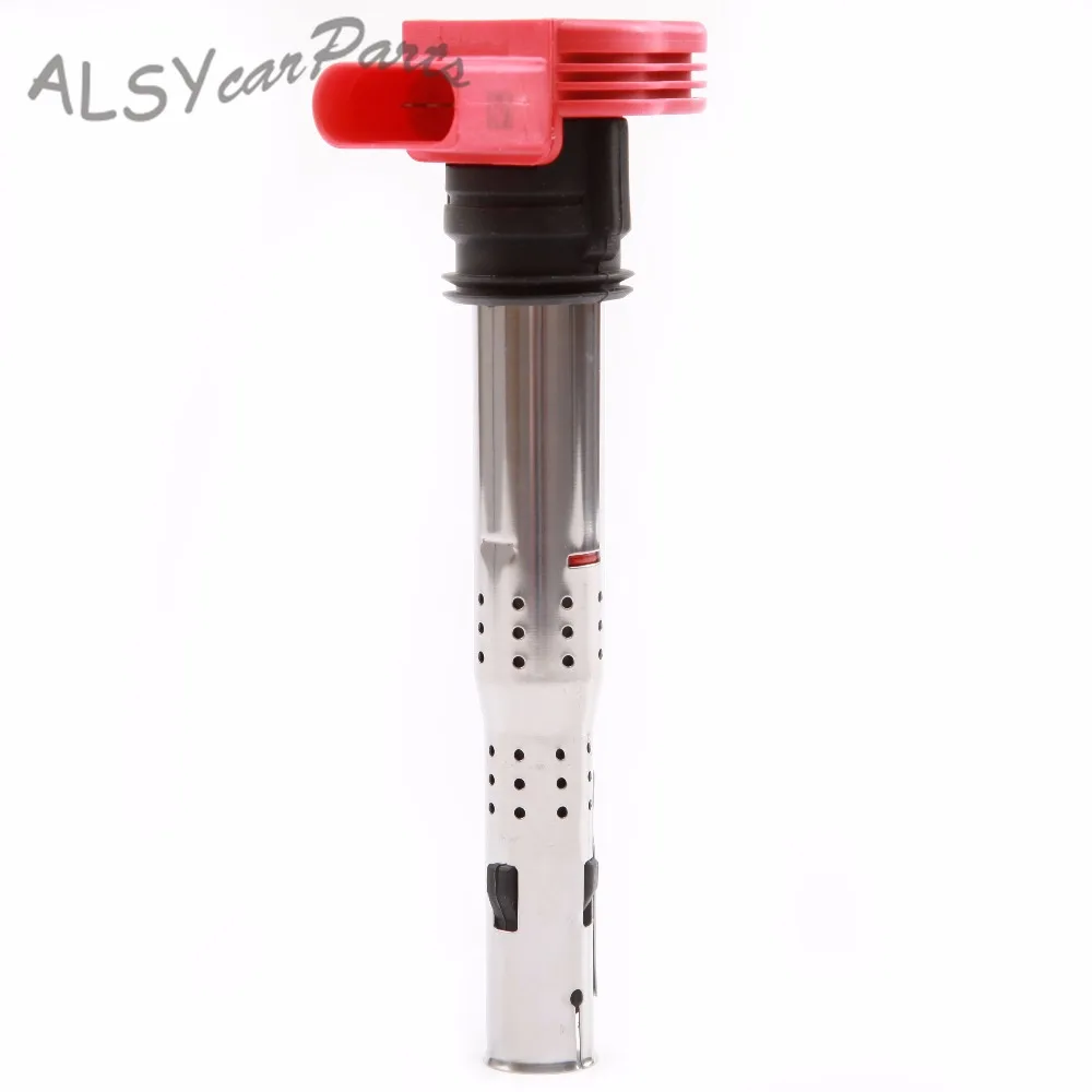 Красная катушка зажигания 06E 905 115 E для VW Touareg 2006 2016 Audi A4 A5 A6 Allroad A7 A8 Q5 Q7 R8 RS6 3 0 2 V6 C1631